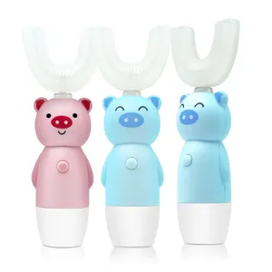 Waterproof 360 degree food grade U-shaped silicone electric children's cartoon baby automatic children's 360 electric toothbrush