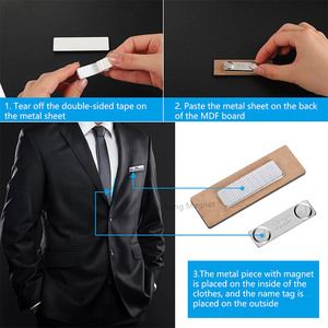 Nhân Viên Tên Tag Từ Kim Loại Phù Hiệu Thép Đôi Bên Trong Kim Loại Từ Tên Huy Hiệu Tag Chủ Sở Hữu Tên Nam Châm Huy Hiệu Holderss - Product Image 5