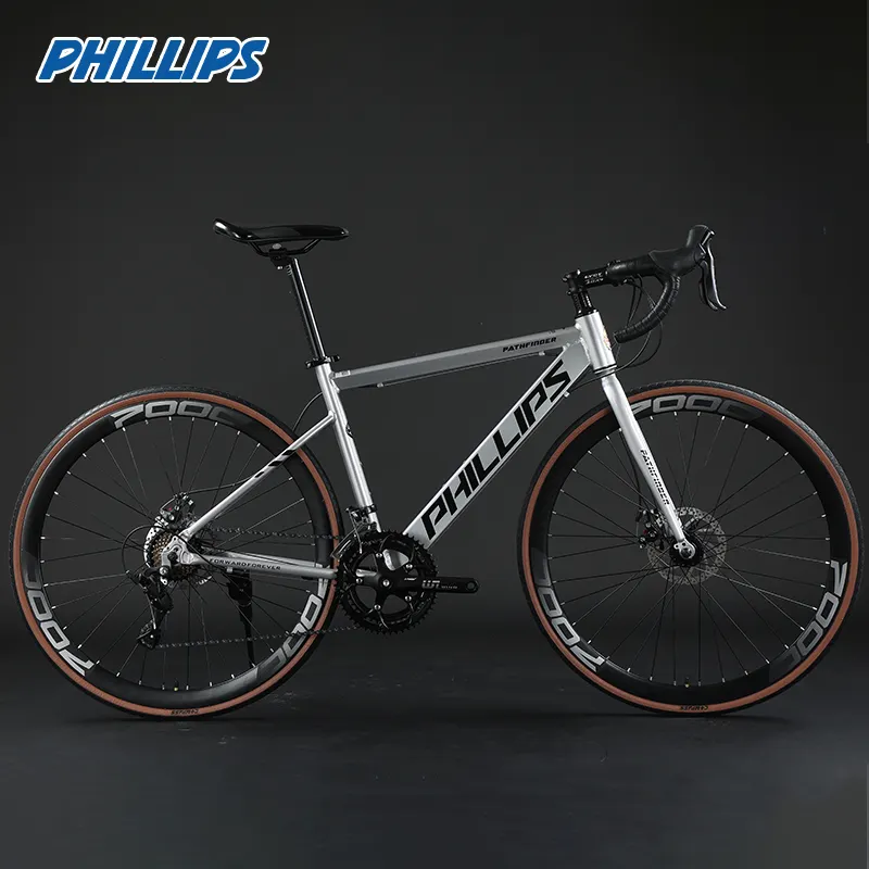 PHILLIPS vendita calda ciclo alluminio 700C bicicletta Shimano trasmissione bici da strada