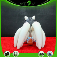 Ballon gonflable personnalisé modèle Fille Renard avec queues, jouet Hongyi, poupée de piscine souple assise avec oreilles de chat