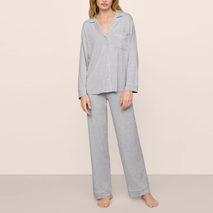 <span class=keywords><strong>Pigiama</strong></span> Lungo in <span class=keywords><strong>Modal</strong></span> Biologico per <span class=keywords><strong>Donna</strong></span>, Set Personalizzato, Completo Notte Sostenibile, Set Loungewear Femminile - Product Image 5