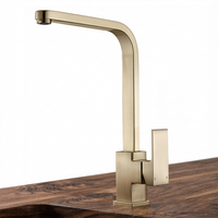 Robinet mitigeur de lavabo Weihao de luxe en acier inoxydable, finition or automne, à monobloc, pour montage sur comptoir, pour salle de bain