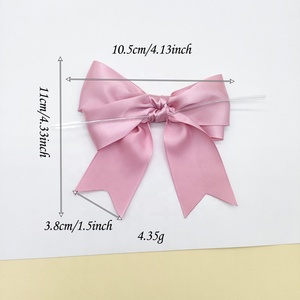 โบว์ริบบิ้นขนาดเล็กงานตามสั่ง50ชิ้นราคาโรงงานผลิตจากผ้าซาตินโพลีเอสเตอร์สำหรับห่อของขวัญประจำวัน - Product Image 4