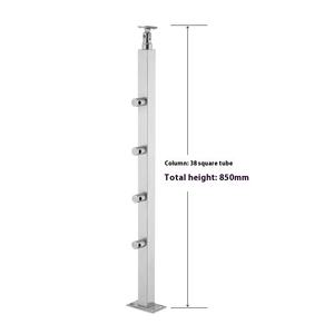 עיצוב מודרני 304 נירוסטה צינור מרובע מעקה מעקה מדרגות העמסה עצמית רכבת מלונות עבור בתי חרושת - Product Image 6