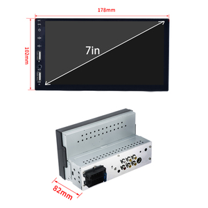 Solo 1din 7 pulgadas pantalla táctil completa 2 <span class=keywords><strong>USB</strong></span> frontal 1024X600 WinCE radio de coche bluetooths coche estéreo audio <span class=keywords><strong>video</strong></span> <span class=keywords><strong>MP5</strong></span> reproductor con FM - Product Image 2