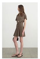 Fil tricoté uni extensible 100 % polyester importé du Japon, résistant aux plis, pour vêtements de filles et de garçons