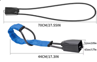 Verrou de ceinture de sécurité antivol noir, câble en acier rétractable, verrou de volant de voiture avec 3 clés