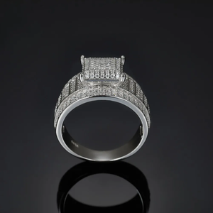 Bague en argent S925 incrustée de moissanite 2 carats, style punk, robuste, individuel, <span class=keywords><strong>mature</strong></span>, dominant, luxe léger - Product Image 3