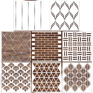 Pochoirs muraux modernes à chevrons, décoration murale, Film décoratif réutilisable pour la peinture, pochoirs pour murs - Product Image 1