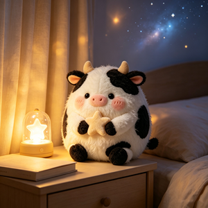 Peluche de Vaca Personalizado ODM OEM, Adorable Vaca Lechera con Manchas, Animal de Peluche con Estrella, Suave, para Niños, Regalo Promocional, Decoración - Product Image 4