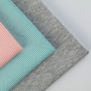 Bán Hot Đôi Phải Đối Mặt Stretch 2X2 Sườn Thiết Lập Vải 40S Đồng Bằng <span class=keywords><strong>Viscose</strong></span> Spandex Gân Vải Cho Còng - Product Image 6