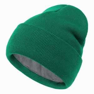 Gorros de Invierno Personalizados al por Mayor en Stock para Mujer, Gorros de Punto Acrílicos con Forro Polar Cálido, Lisos y de Color Sólido - Product Image 5