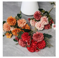 AYOYO Boules de fleurs artificielles en soie, chrysanthèmes et roses, fabriquées à la main, écologiques, pour la décoration de mariage, utilisation intérieure et extérieure