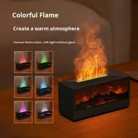 Diffuseur d'huiles essentielles aromatiques pour cheminée, diffuseur de flamme colorée, humidificateur de cheminée avec télécommande pour la maison et le bureau