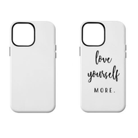 Casing HP 3D Sublimasi 2 in 1 untuk Pencetakan Foto Kustom, Cocok untuk iPhone 15 Pro Max 14 Plus 13 Pro 12 Mini