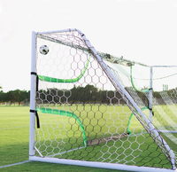 Filet de but de football pour entraînement de tir, avec cibles de précision, piquets de sol et cordon élastique inclus