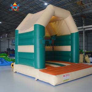 Castillo Inflable Comercial Resistente, Clásico, Verde y Beige, Casa de Brinco Comercial para Alquiler en Fiestas y Eventos al Aire Libre - Product Image 5