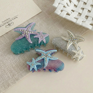 2026 Más Vendido Pasador de Pelo de Estrella de Mar Elegante Estilo Oceánico Vacacional para Mujer, Joyería de Moda al por Mayor - Product Image 3