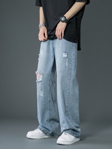 <span class=keywords><strong>กางเกง</strong></span><span class=keywords><strong>ยีน</strong></span><span class=keywords><strong>ส์</strong></span><span class=keywords><strong>ขาด</strong></span><span class=keywords><strong>ขา</strong></span>กว้างกางเกงขายาวขนาดกลาง, คอลเลคชั่นใหม่ฤดูใบไม้ผลิ - Product Image 2