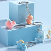 Porte-clés Dinosaure en Peluche 3D Mignon Tyrannosaure Triceratops, Pendentif de Sac, Cadeau pour Hommes et Femmes