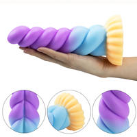 Novedoso Dildo Grande de Silicona Suave con Ventosa para Mujeres, Juguete Sexual para Masturbación, Tapón Anal, Masaje y Estimulación Vaginal