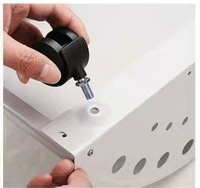 Mobile Iron Computer Case Stand Wheels Durable Adjustable Desktop PC Tower Tray Holder Rolling PC Base Rack for Home Bedroom
