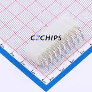 HC-5557-4.2-2x9AW Wire-to-Board Pin Header Bent Lead Through Hole,P=4.2mm 2x9P 4.2mm Right Angle Insert Mini-Fit (MX 4.2) - Product Image 2