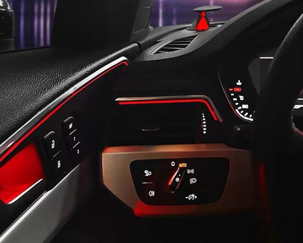 QKLsudua 2 Luci Led Per Specchietti Auto - Indicatori Di Direzione Dinamici Sequenziali Per Audi A4 B9, A5, S5, RS5 (2016->), Blu/Giallo