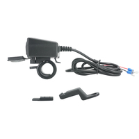 BROSINTL BC484PD 48W Tipe C PD 30W QC3.0 18W Pengisi Daya Ponsel Sepeda Motor Port USB Ganda dengan Voltmeter dan Pengukur Suhu