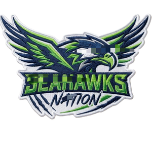 Индивидуальный дизайн вышивки для команды <span class=keywords><strong>Seattle</strong></span> <span class=keywords><strong>Seahawks</strong></span>, нашивка из твила и синели с вышивкой - Product Image 1