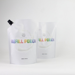 Custom Logo Recyclable Liquid Spout Pouch 500ml 1L Stand Up Beverage Juice Refill <b>Packaging</b> <b>Bag</b> - Product Image 3