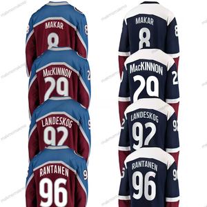 Jersey Hoki Es Colorado Baru, Kaos Bersulam, Seragam Jahitan, Pakaian Olahraga dengan Logo # 98 Bedard # 17 Foligno # 5 Murphy # 23 - Product Image 1