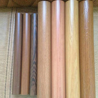Cache d'extrémité de main courante en PVC imitation bois pour escalier, balustrade et échelle