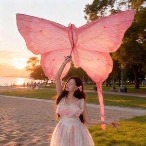 <span class=keywords><strong>Cerf</strong></span>-<span class=keywords><strong>volant</strong></span> papillon Yuglow, magnifique accessoire <span class=keywords><strong>photo</strong></span> pour enfants et adultes, idéal pour les séances de photos en extérieur en automne - Product Image 2