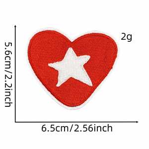 แพทช์ปักลายรีดติดผ้าสีดำแดง รูปกล้อง รถยนต์ เชอร์รี่ แมว ไอเลิฟมี แคท และดาว สำหรับตกแต่ง - Product Image 4