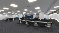 Postes de travail de centre de commande à hauteur réglable Kesino, consoles de contrôle du trafic aérien pour bureau, pour centre commercial, hôtel et salle de sport