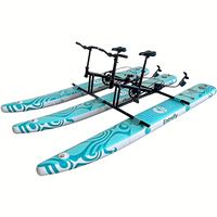 Bateau gonflable double place large et plat, ponton flottant, vélo aquatique à cadre en aluminium haute pression pour hôtel, pliable, de Chine Lumark