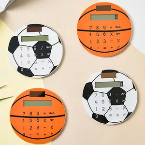 8 dígitos de baloncesto de fútbol calculadoras promocionales logotipo personalizado portátil llavero electrónico delgada calculadora para los estudiantes de la escuela