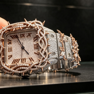 Hip Hop Business Square Case Stainless Steel Square Case Moissanite Diamond Automatic Mechanical Movement Style Sapphire <b>Crystal</b> - Product Image 3
