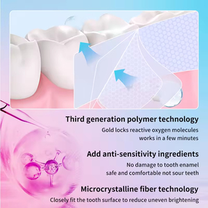 Tiras Blanqueadoras de <span class=keywords><strong>Dientes</strong></span> con Sabor a Frutas Variadas, Adhesivas e <span class=keywords><strong>Invisibles</strong></span>, Parches para el Cuidado Bucal, Venta al Por Mayor - Product Image 4