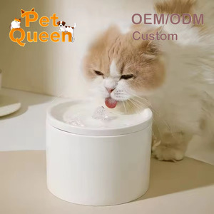 Vente flash Fontaine <span class=keywords><strong>à</strong></span> eau automatique en céramique luxueuse et écologique <span class=keywords><strong>de</strong></span> 1 L pour chats et chiens - Product Image 2