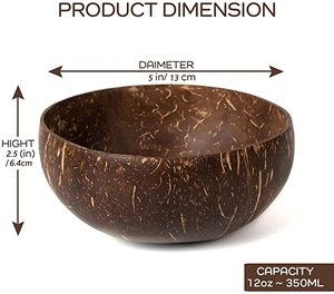Bols en <span class=keywords><strong>coquille</strong></span> de noix de coco écologiques avec manche en bois de hêtre pour la décoration de la maison, fêtes d'anniversaire ou camping d'origine - Product Image 6
