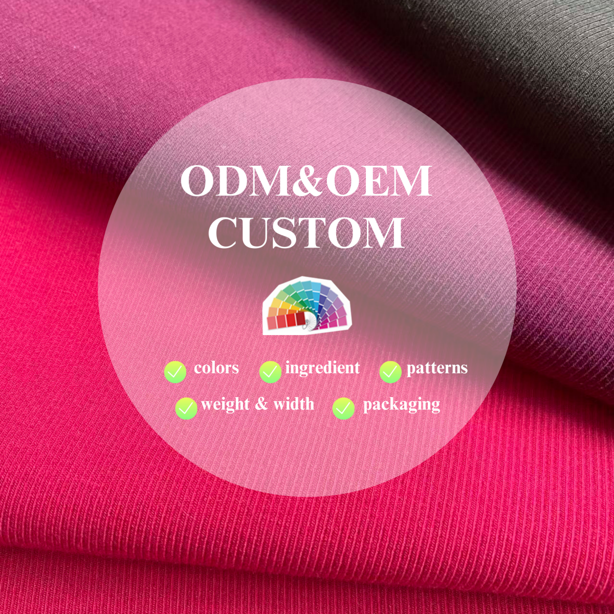 Factory Sale High Quality 30S Siro NR Rayon57% Nylon33% Spandex10% Interlock Roma Fabric 480gsm Stretch for Fashion 8830