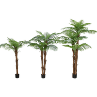 Senmasine Plante Artificielle Arbre Palmier Tropical Avec Tronc Tactile Réel Décoration Intérieure Extérieure 150cm 180cm 220cm