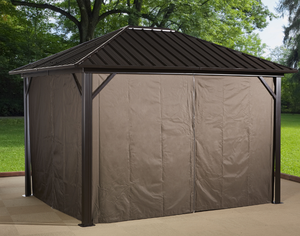 Rideaux, parois latérales, moustiquaire en maille plastique, crochets à boucle pour gazebo, pergola, tente - Product Image 4