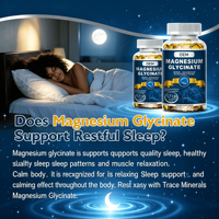 Glycinate de magnésium de marque privée OEM 500mg capsules molles zinc vitamine D3 B6 soutien sommeil nerf muscle santé