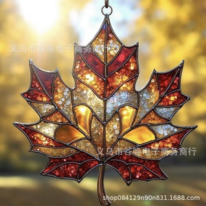 Attrape-soleil en acrylique en forme d'érable d'automne, décoration artistique, cadeau pour Thanksgiving, décoration de la maison - Product Image 4