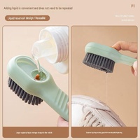 Brosse de nettoyage pour baskets avec distributeur de liquide automatique, brosse de lavage hydraulique pour chaussures et vêtements souples