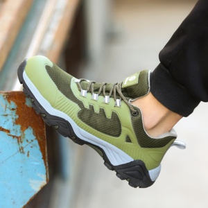 Zapatos de Seguridad Transpirables Verdes para Hombre y Mujer, Zapatos de Trabajo de Fábrica con Entresuela de Kevlar Suave y Cómoda. Zapatos de Protección Profesionales - Product Image 2