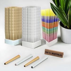Papiers à rouler 1 1/4 pré-roulés 100% biologiques, personnalisables avec logo, anti-odeur, à l'épreuve des enfants, naturels, bruns, bruts, en cônes, Rizlas, rouleaux, wraps avec filtres - Product Image 5